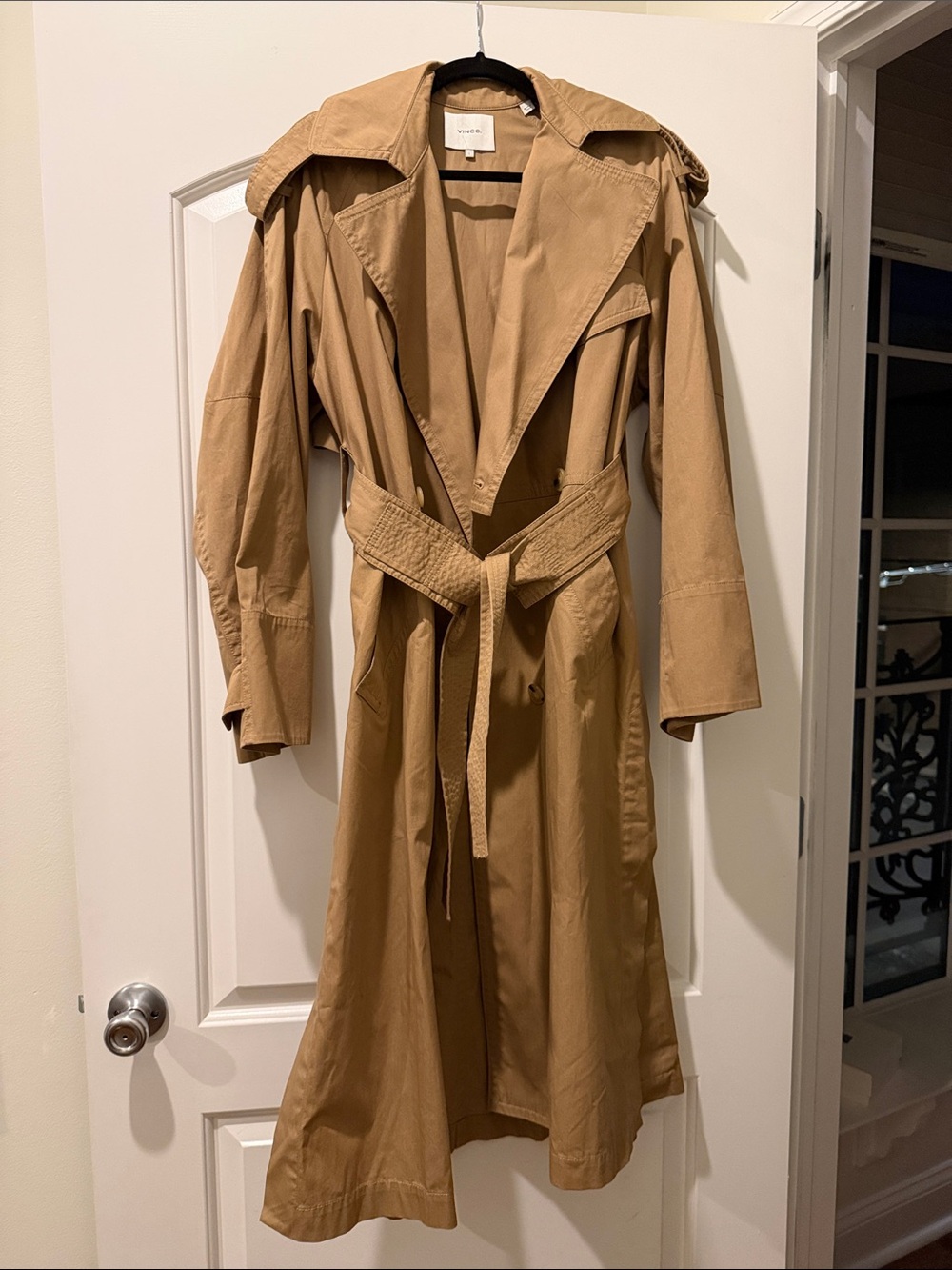 Vince Camel Tan Trench Coat with Belt